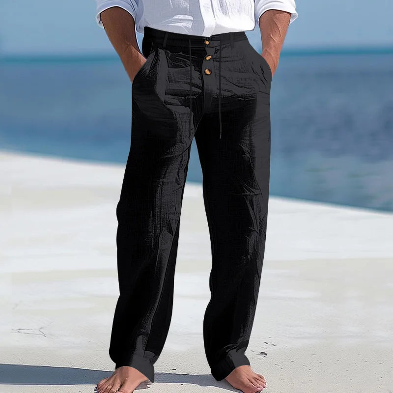 Men's linen summer pants, additional view
