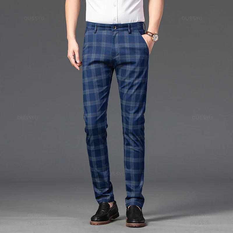 Men's elegant plaid pants – Avinos Milano