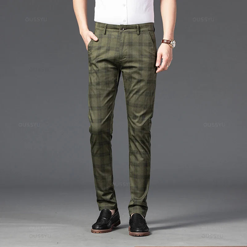 Men's elegant plaid pants, additional view