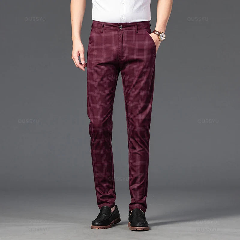 Men's elegant plaid pants, view 4