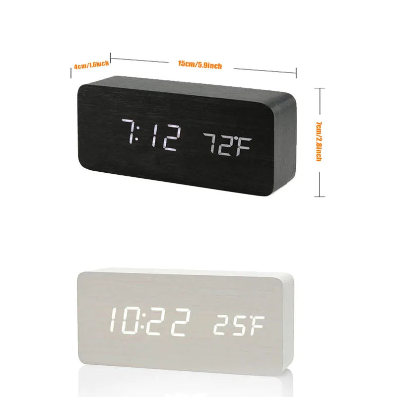 Ora black and white LED clocks
