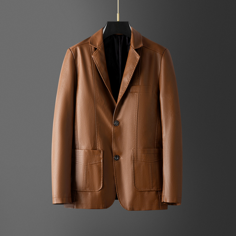 Men's elegant leather blazer – Avinos Milano