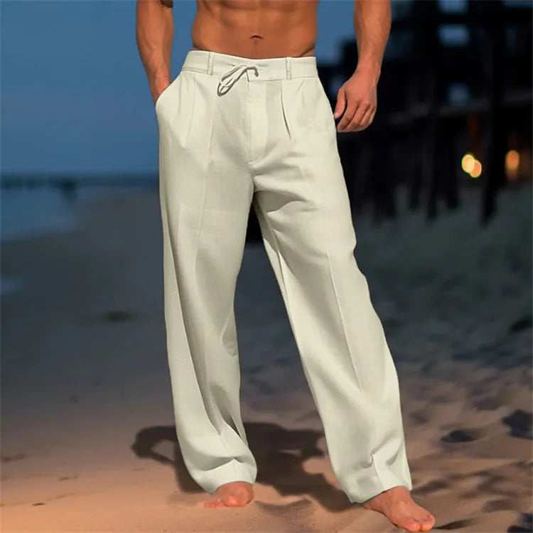 Men's elegant cotton pants, view 4