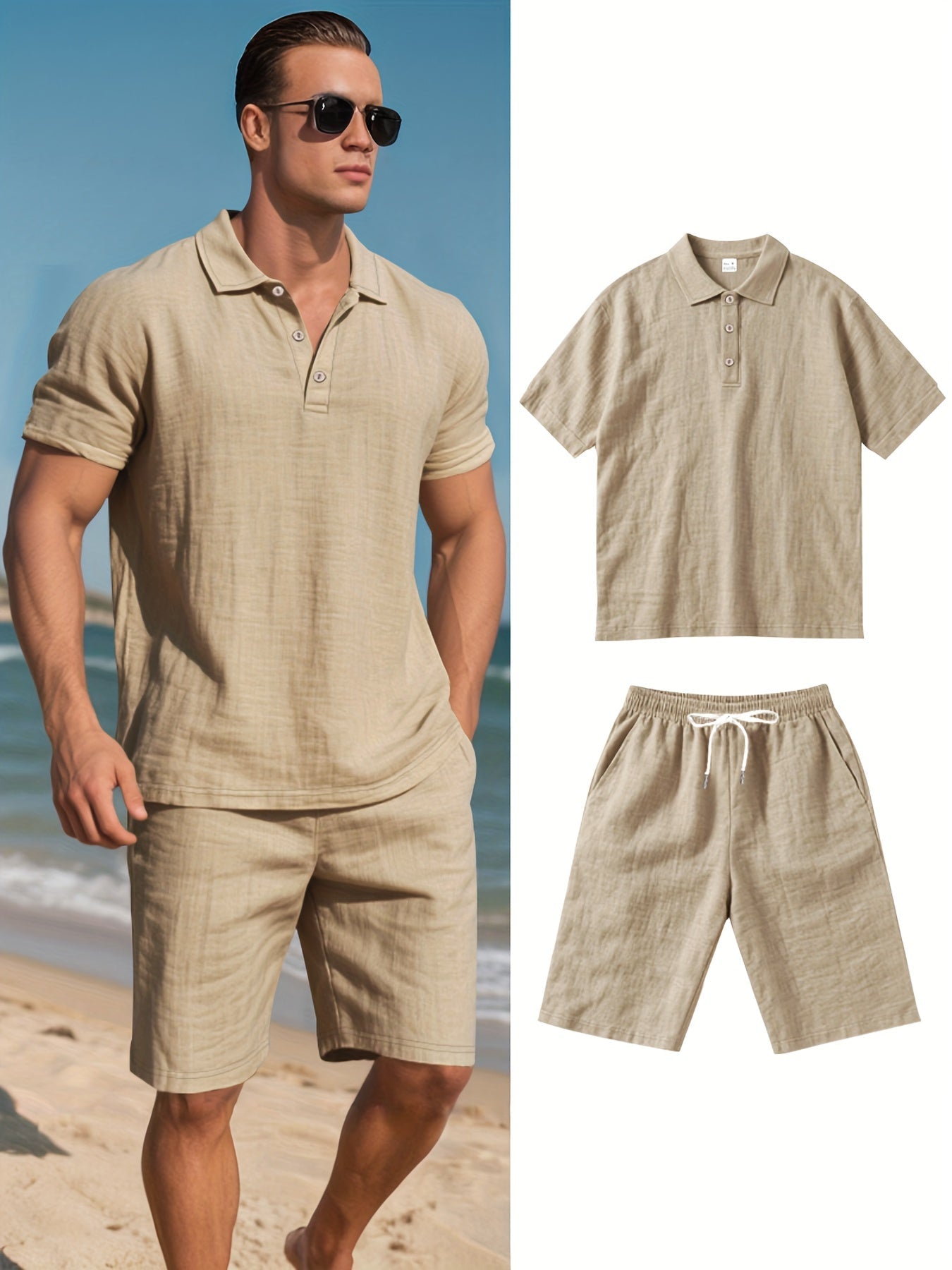 Men's linen two-piece set – Avinos Milano