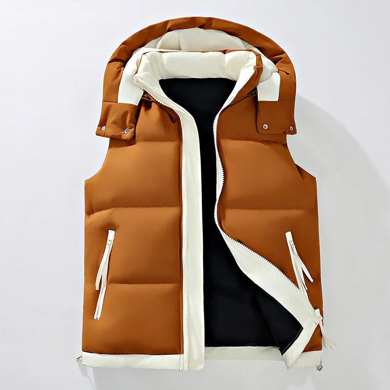 Men's elegant puffer vest, alternate view
