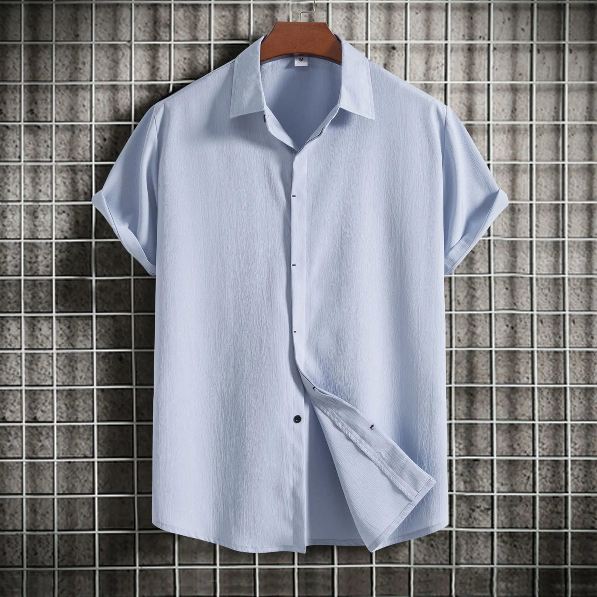 Men's cotton linen shirt, alternate view