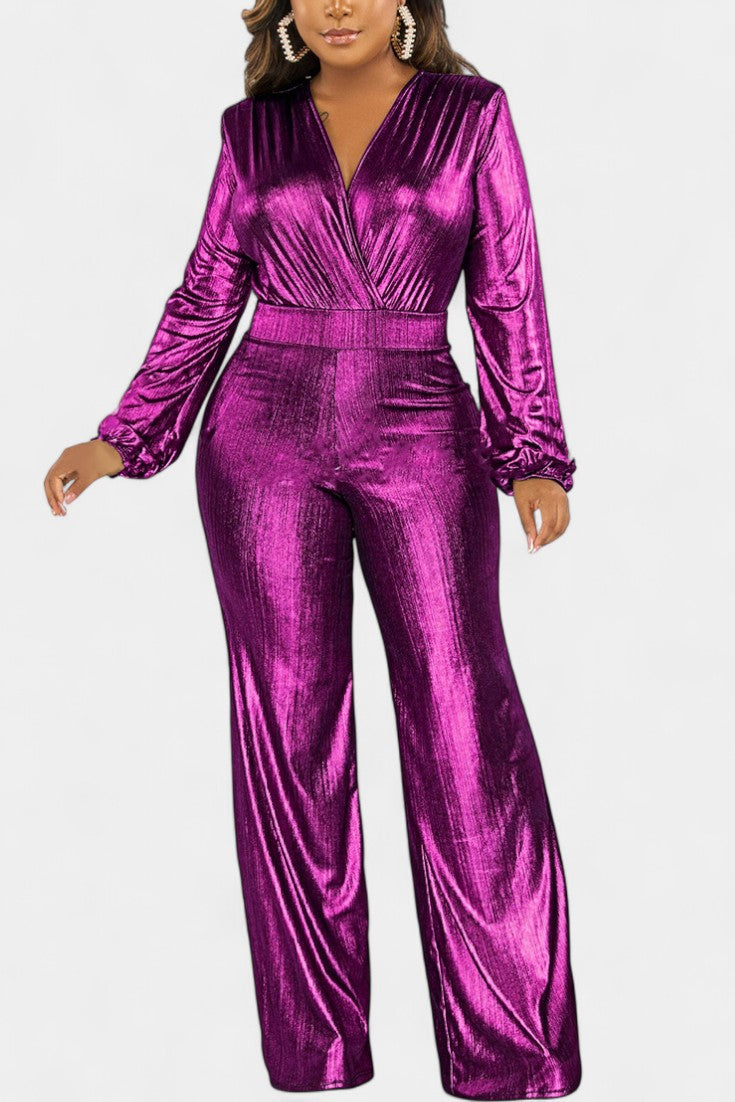 Papeete Chic Deep V Neck Jumpsuit – women's jumpsuits, view 2