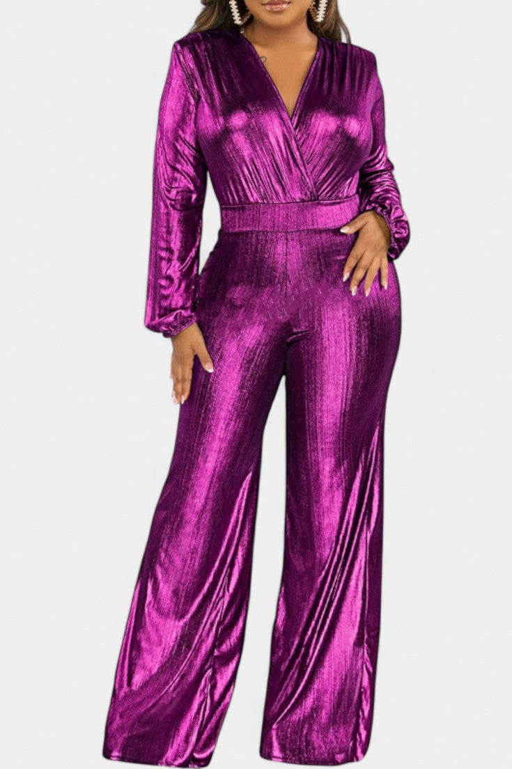 Papeete Chic Deep V Neck Jumpsuit – women's jumpsuits, view 3