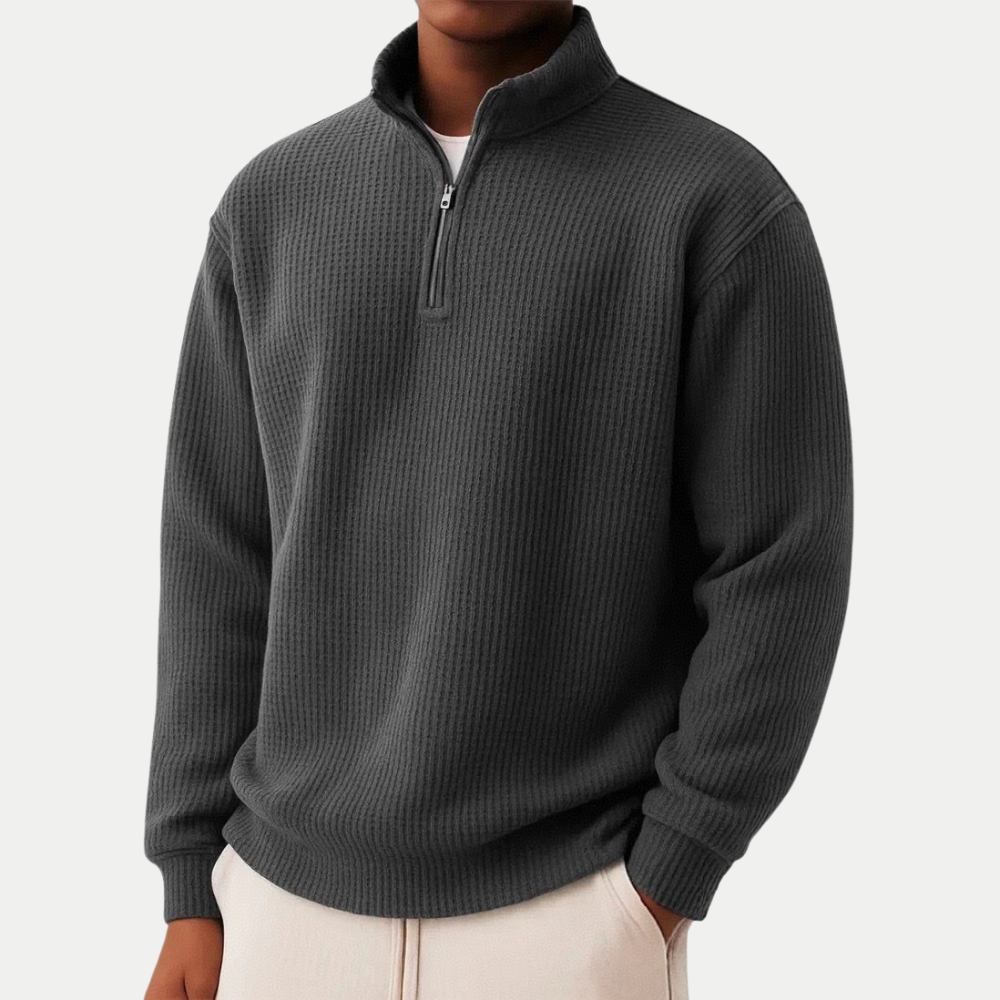 Men's elegant knitted sweater, alternate view
