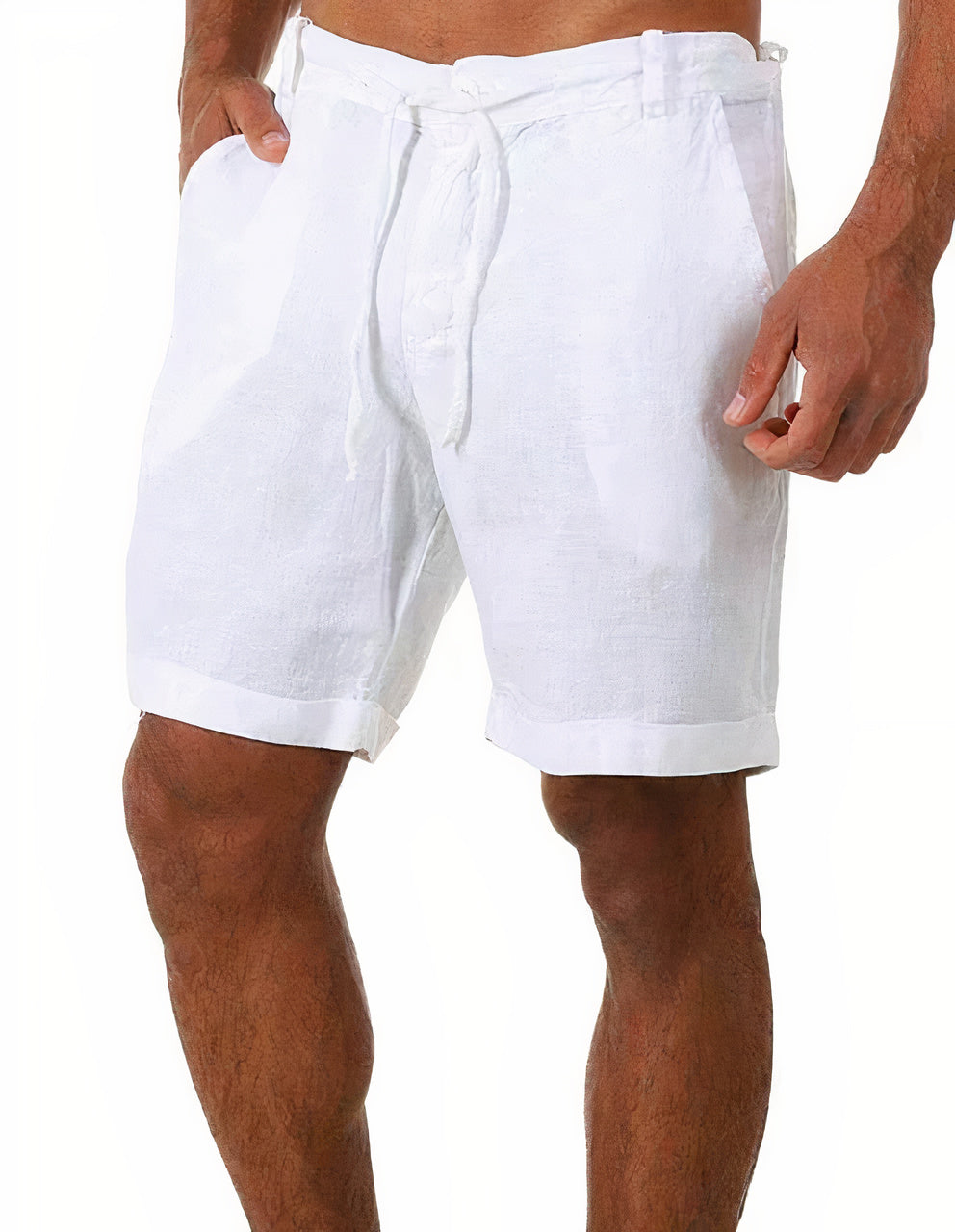 Men's linen summer shorts, view 4