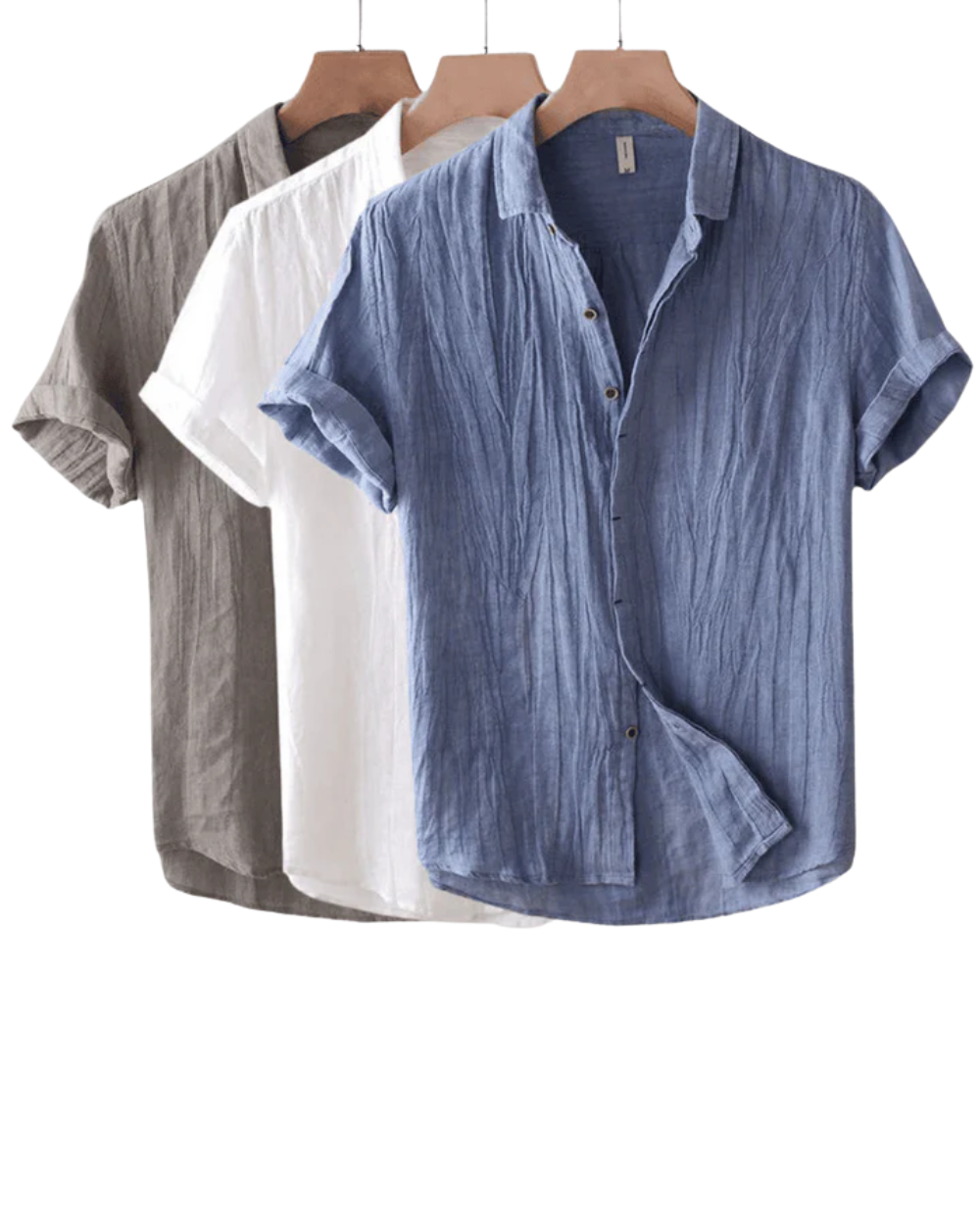 Phuket men's linen shirt, alternate view