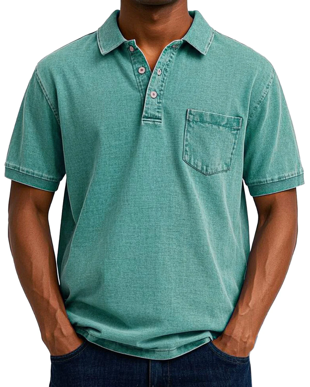 Men's vintage polo shirt, alternate view