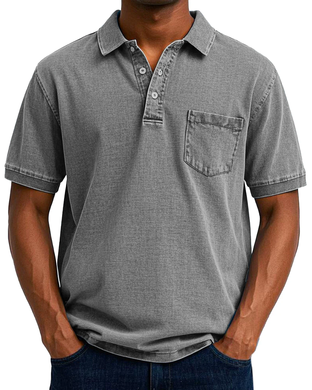 Men's vintage polo shirt, additional view