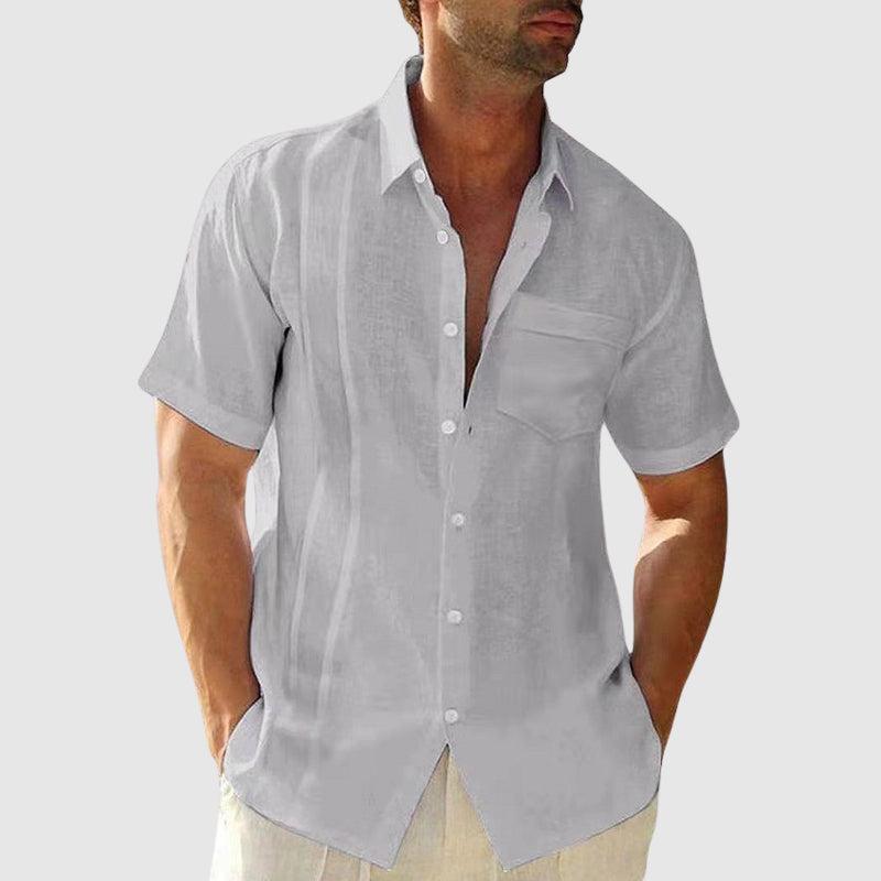 Marcello men's elegant linen shirt, alternate view
