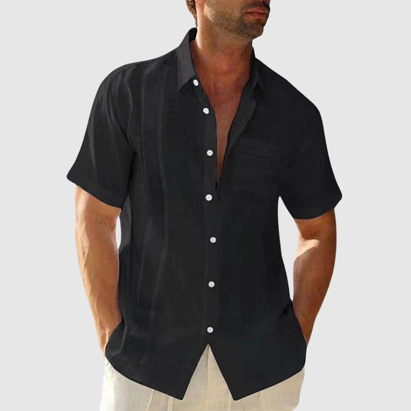 Marcello men's elegant linen shirt, view 4