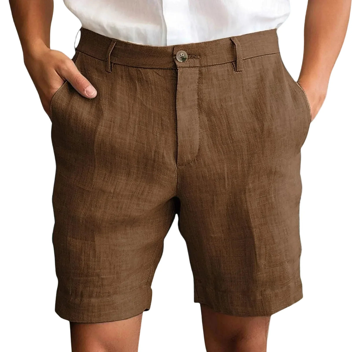 Pietro men's elegant linen shorts, additional view