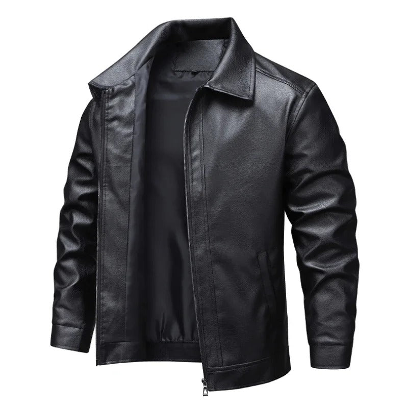 Windproof men's elegant leather jacket – Avinos Milano