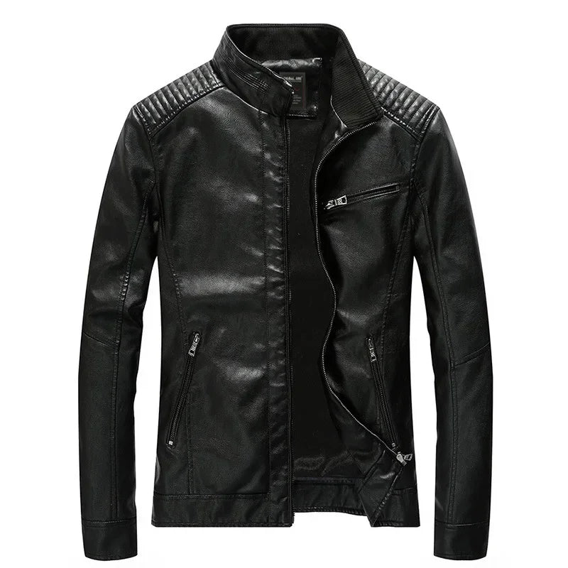 Giorgio men's leather jacket, alternate view