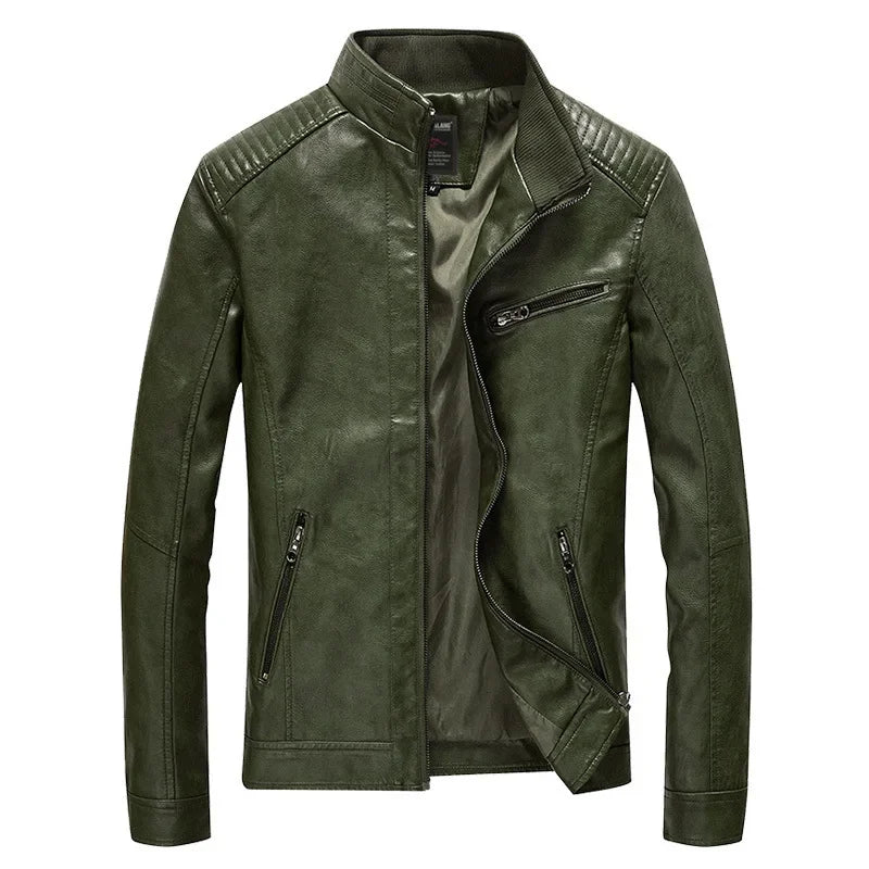 Giorgio men's leather jacket, view 4