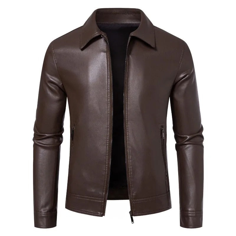 Men's leather jacket, alternate view
