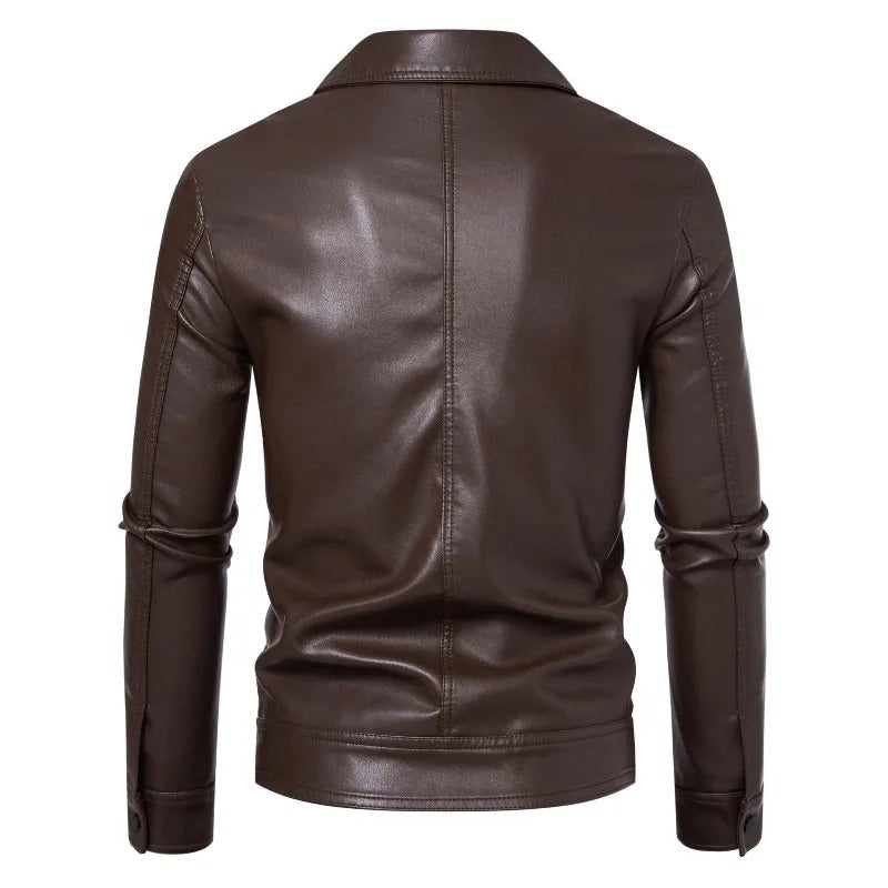 Men's leather jacket, additional view