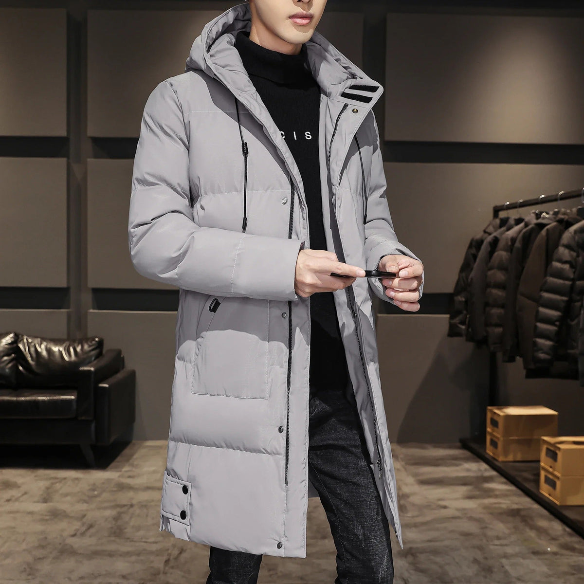 Luca men's elegant winter jacket, view 4