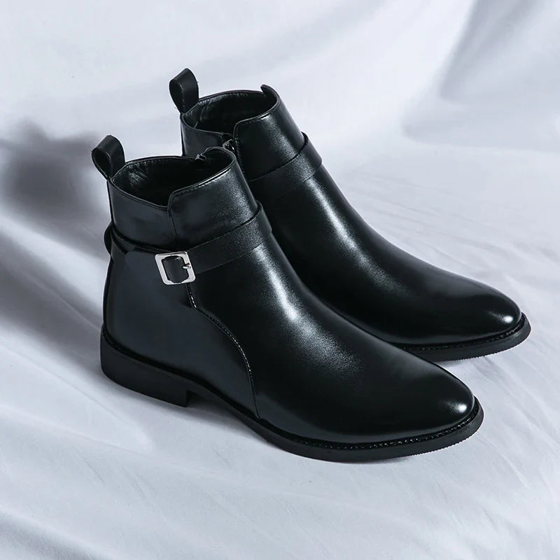 Cristian men's leather boots, view 4