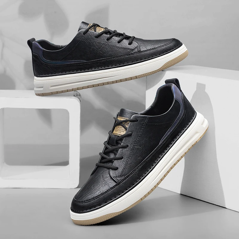 Men's leather sneakers, alternate view