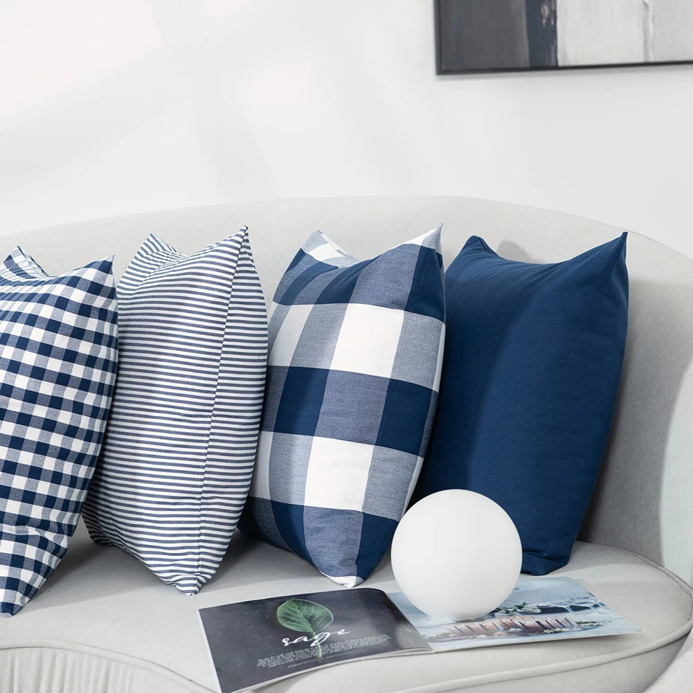 Mix of Quadretto navy patterns