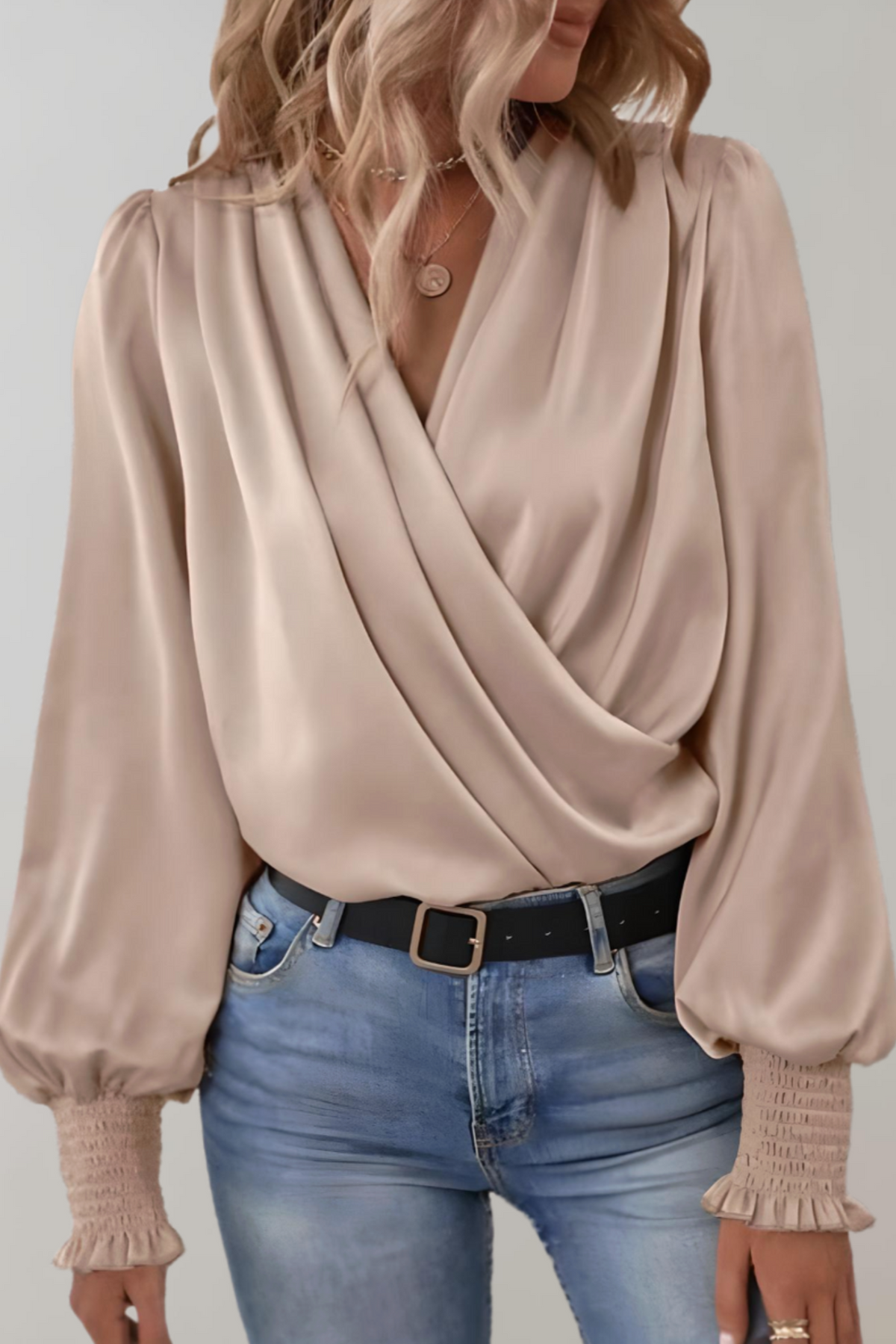 Quinn V Neck Long Sleeve Blouse – women's shirts, view 5
