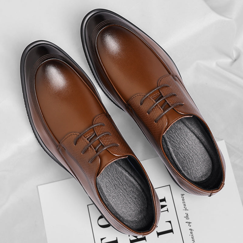 Men's leather oxford dress shoes, view 4