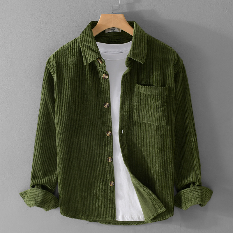 Rafael Corduroy Shirt in Green