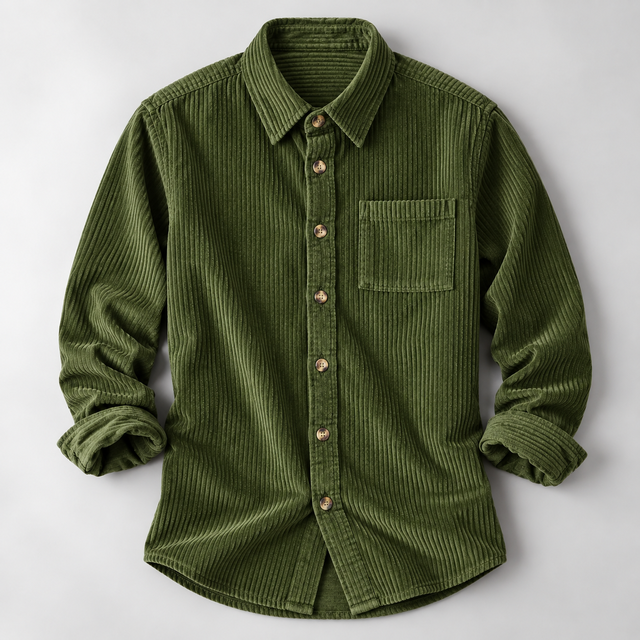 Rafael men's corduroy shirt in green – Avinos Milano