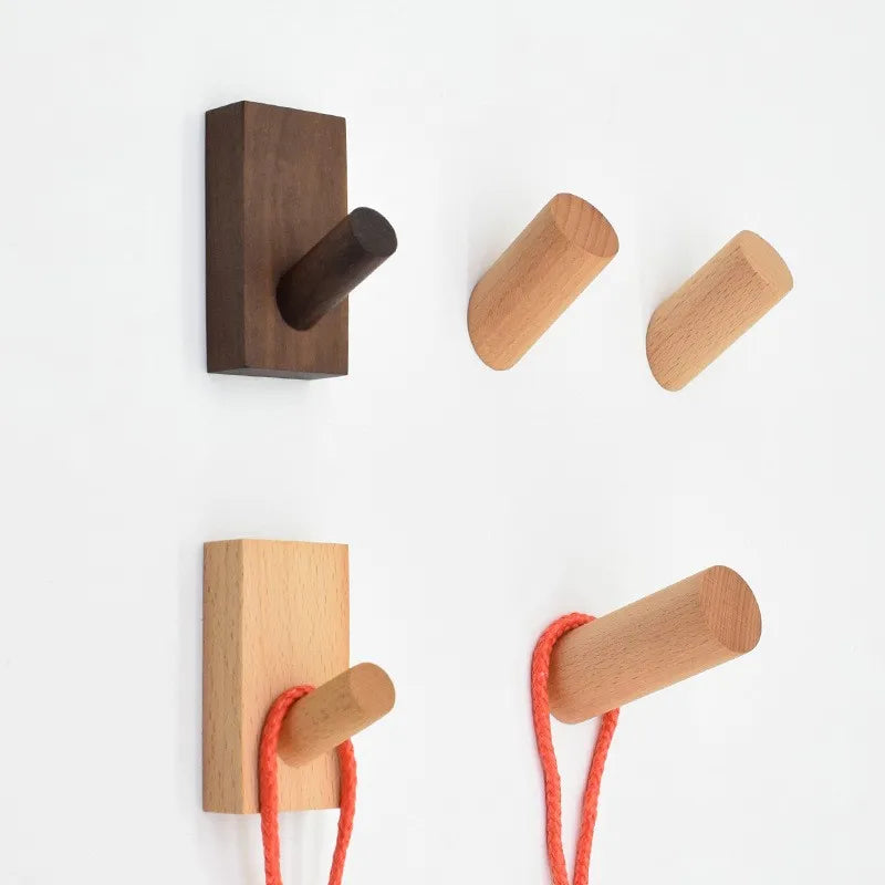 Rametto wooden wall hooks with bags