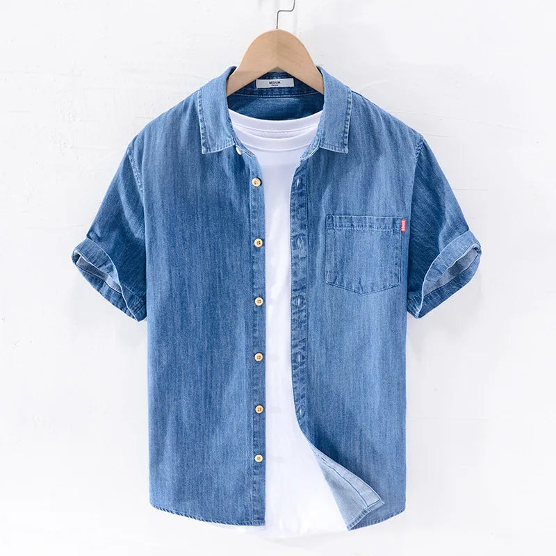Men's denim shirt, view 12