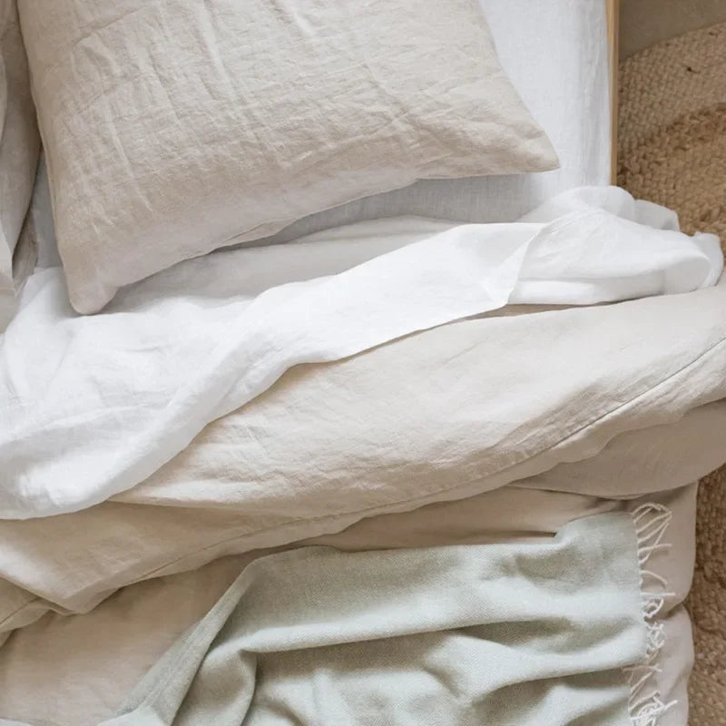 Ravello linen pillows in white