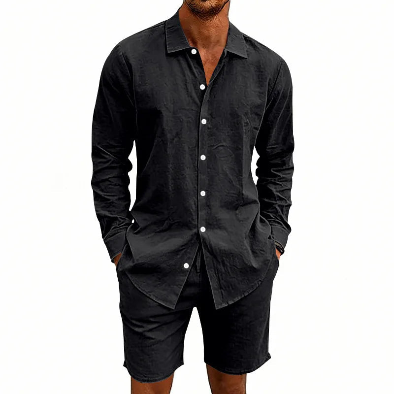 Elia men's elegant linen two-piece set – Avinos Milano