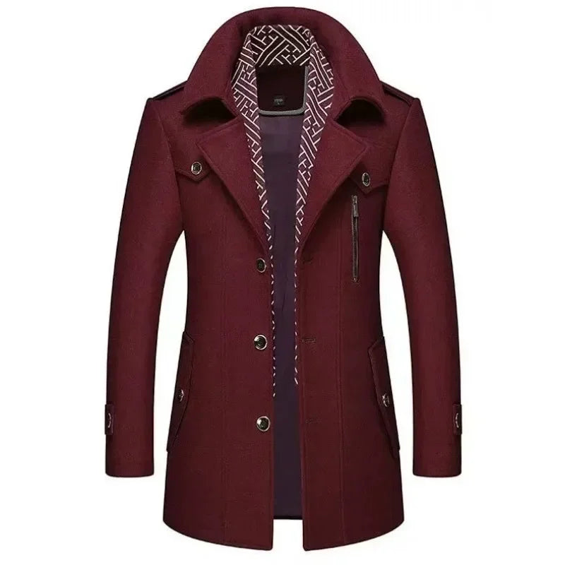 Men's elegant wool coat, view 4