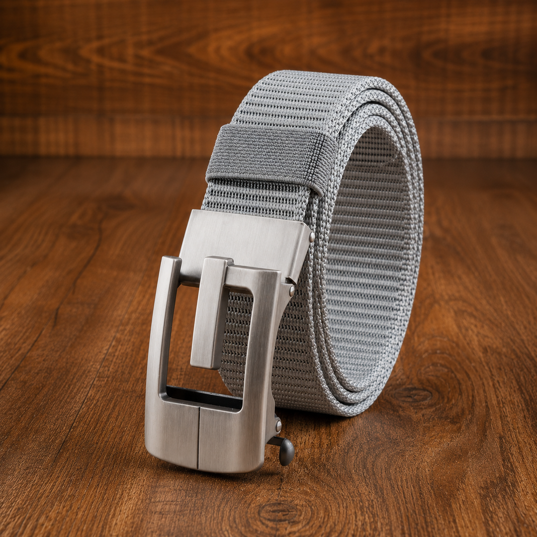 Rocco Canvas Automatic-Buckle Belt in Gray