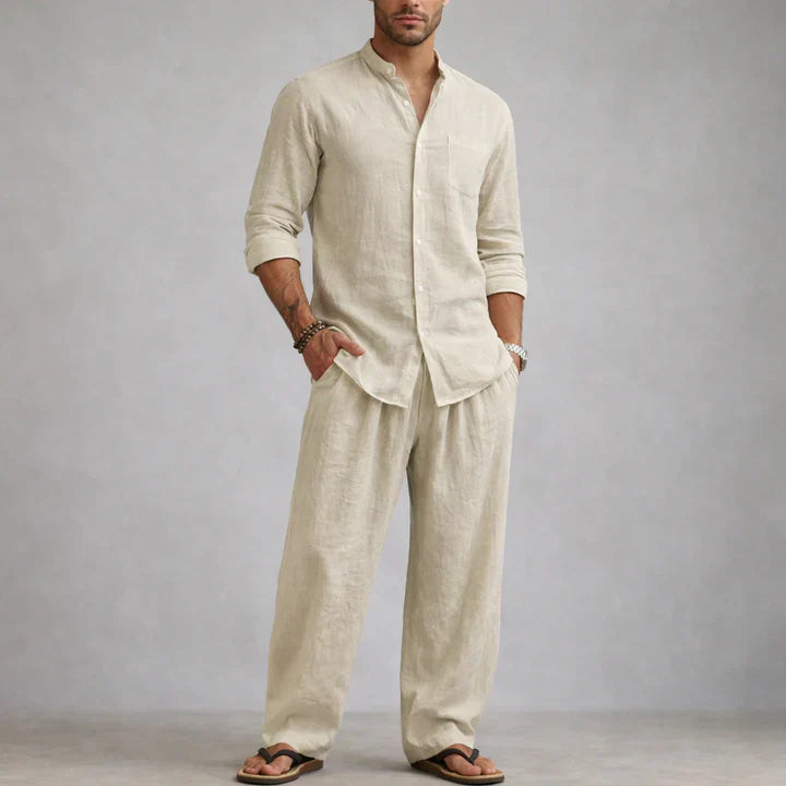 Men's elegant breathable two-piece set, view 4
