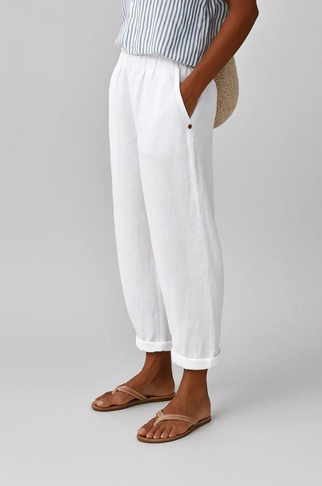Romina women's linen cotton trousers, alternate view