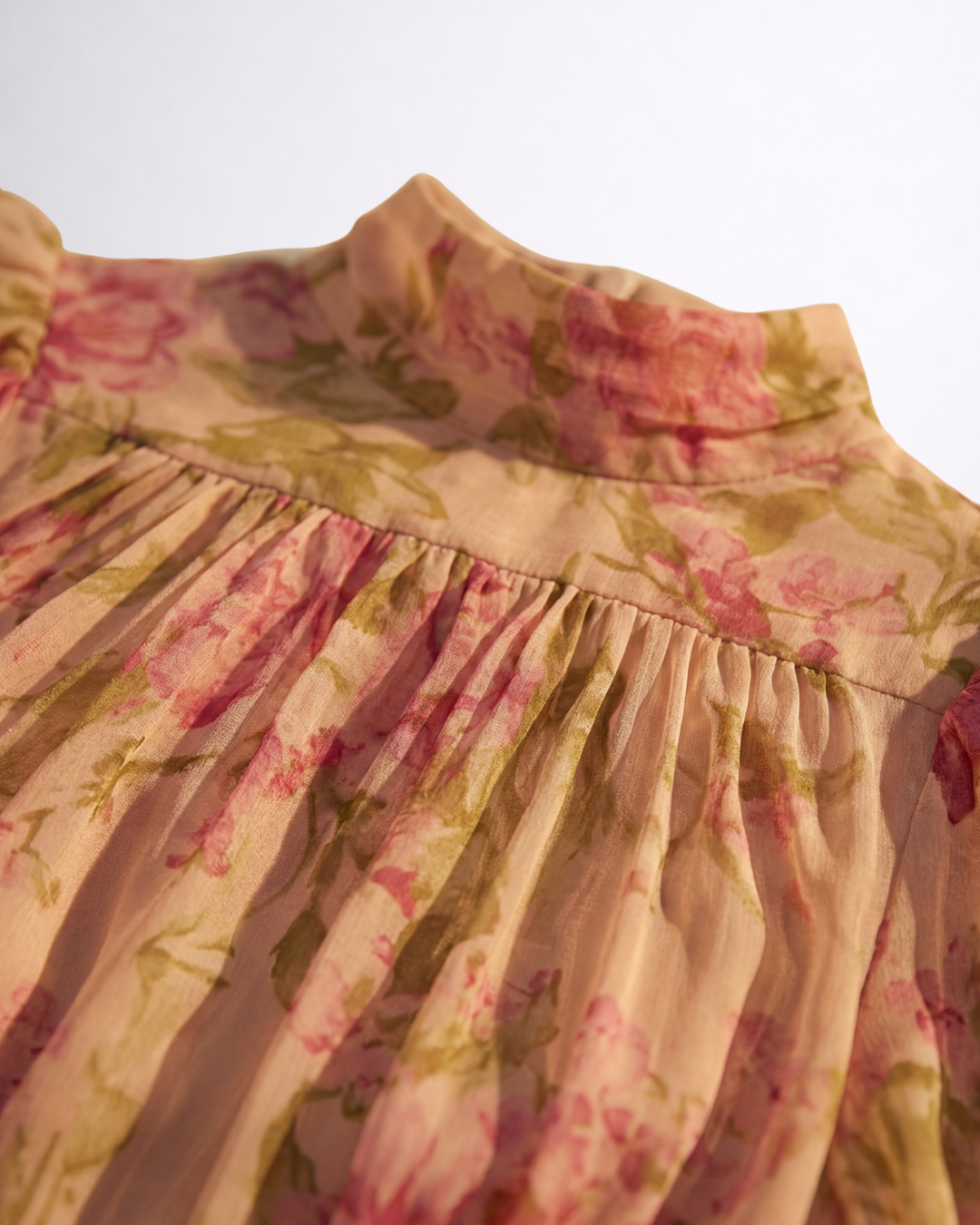 Rosario Elegant Floral Chiffon Maxi Dress, view 4