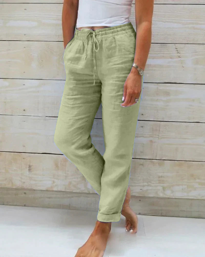 Elena women's linen pants – Avinos Milano