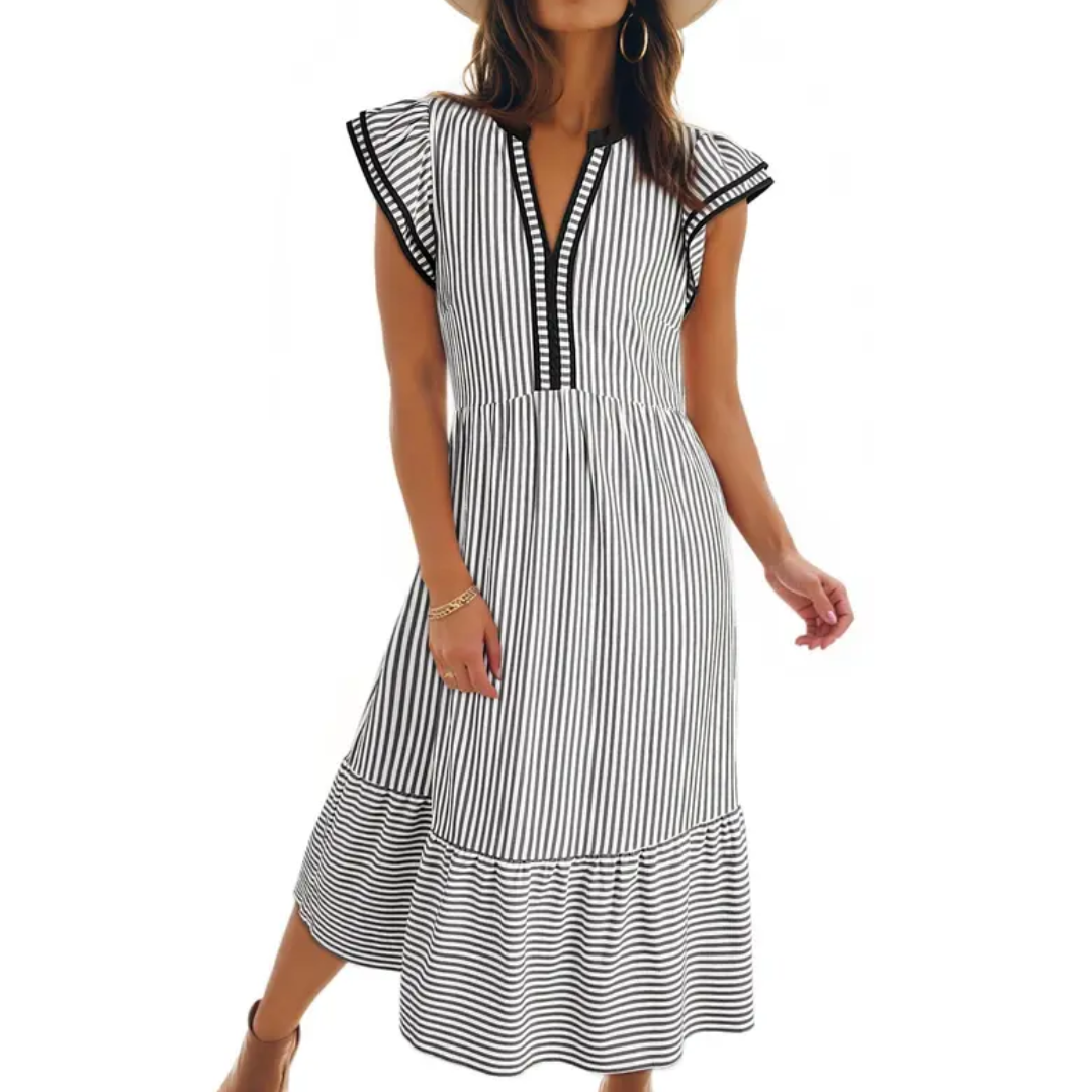 Ruby women's striped midi dress – Avinos Milano