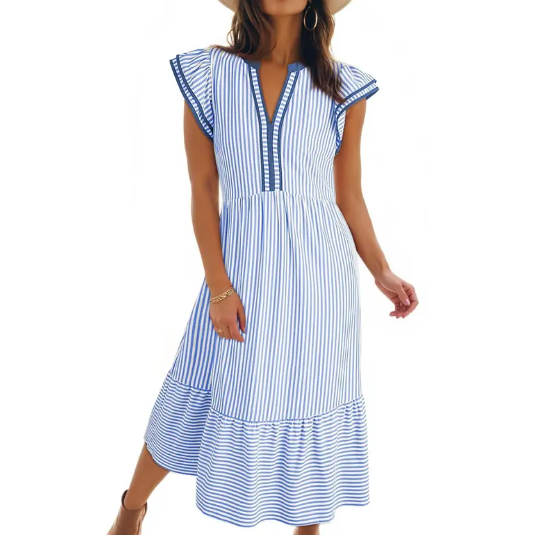 Ruby women's striped midi dress, alternate view