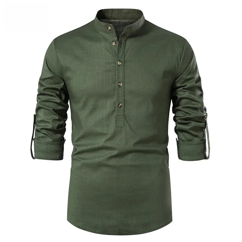 Leonardo men's elegant linen shirt – Avinos Milano