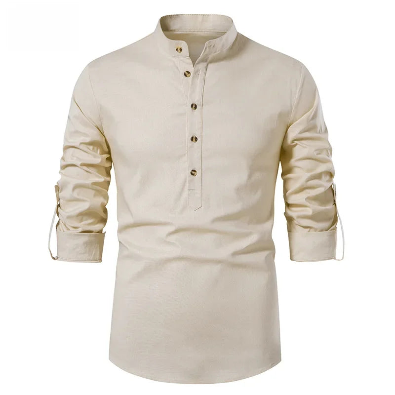 Leonardo men's elegant linen shirt, additional view