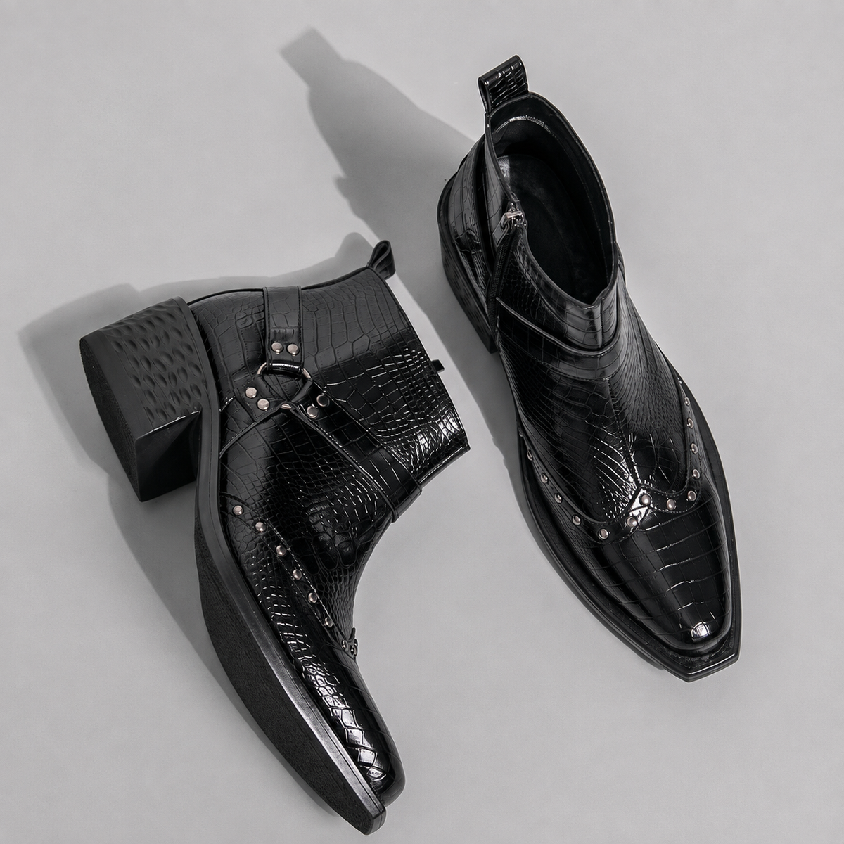 Men's Ryder buckle leather boots — view 2
