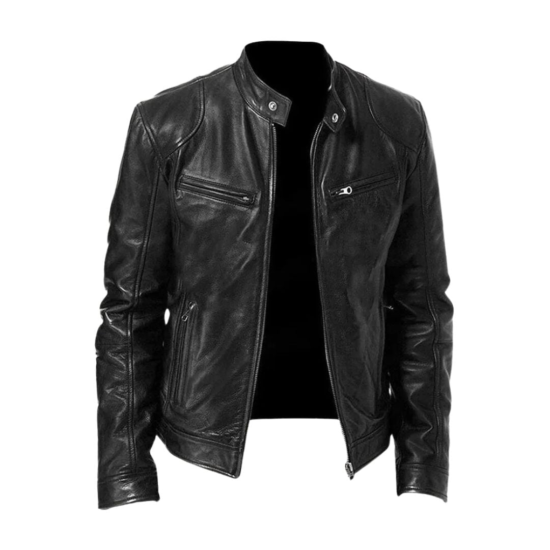 Ryder men's casual leather jacket in Black