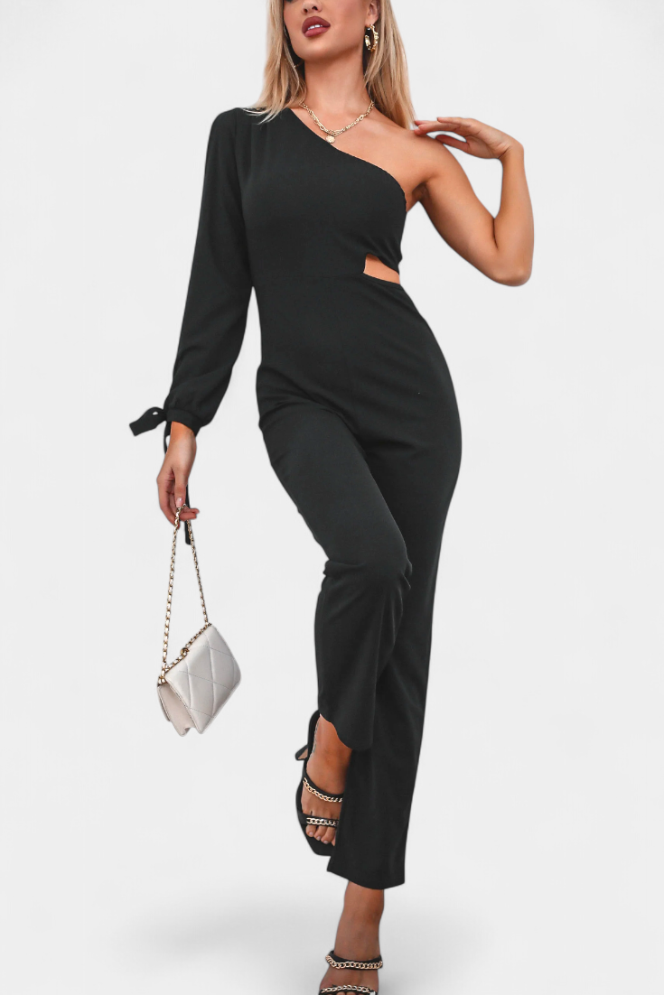 Asymmetrical Knot Detail Jumpsuit by Sahar – women's jumpsuits, view 2